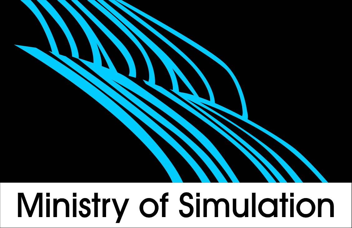 ministry of simulation logo with text